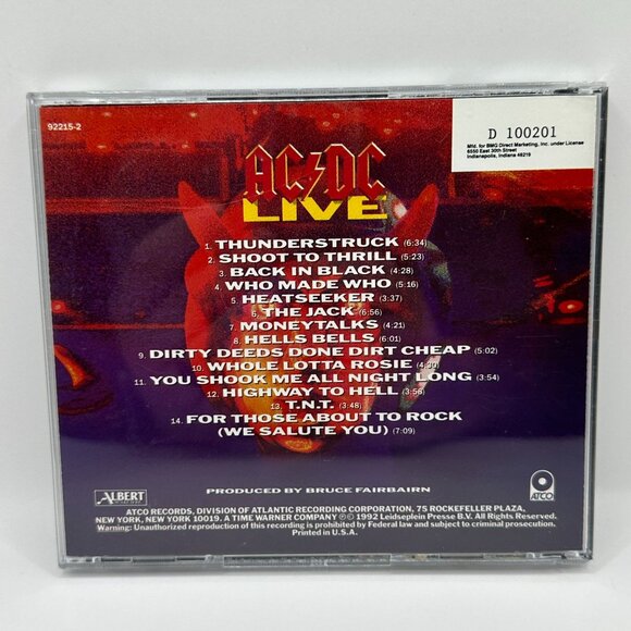 AC/DC Live CD 1992 Atco Records Music Album Thunderstruck Heatseeker USA Edition - Picture 2 of 4